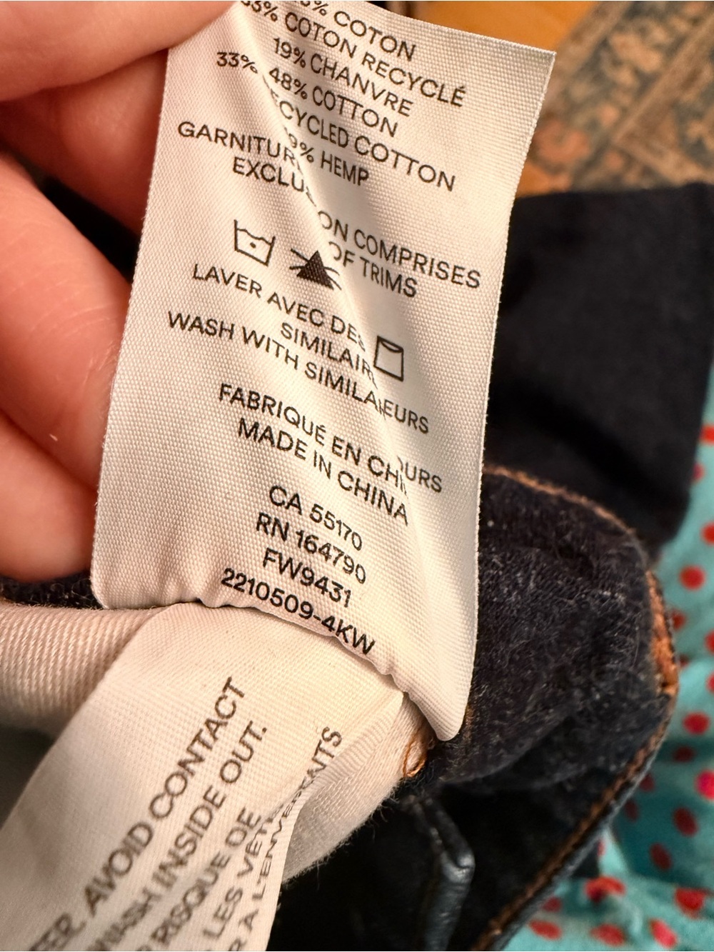 Frank And Oak Courtney Loose Fit Jeans Indigo Blue Hemp Blend Size 30 - Picture 9 of 16